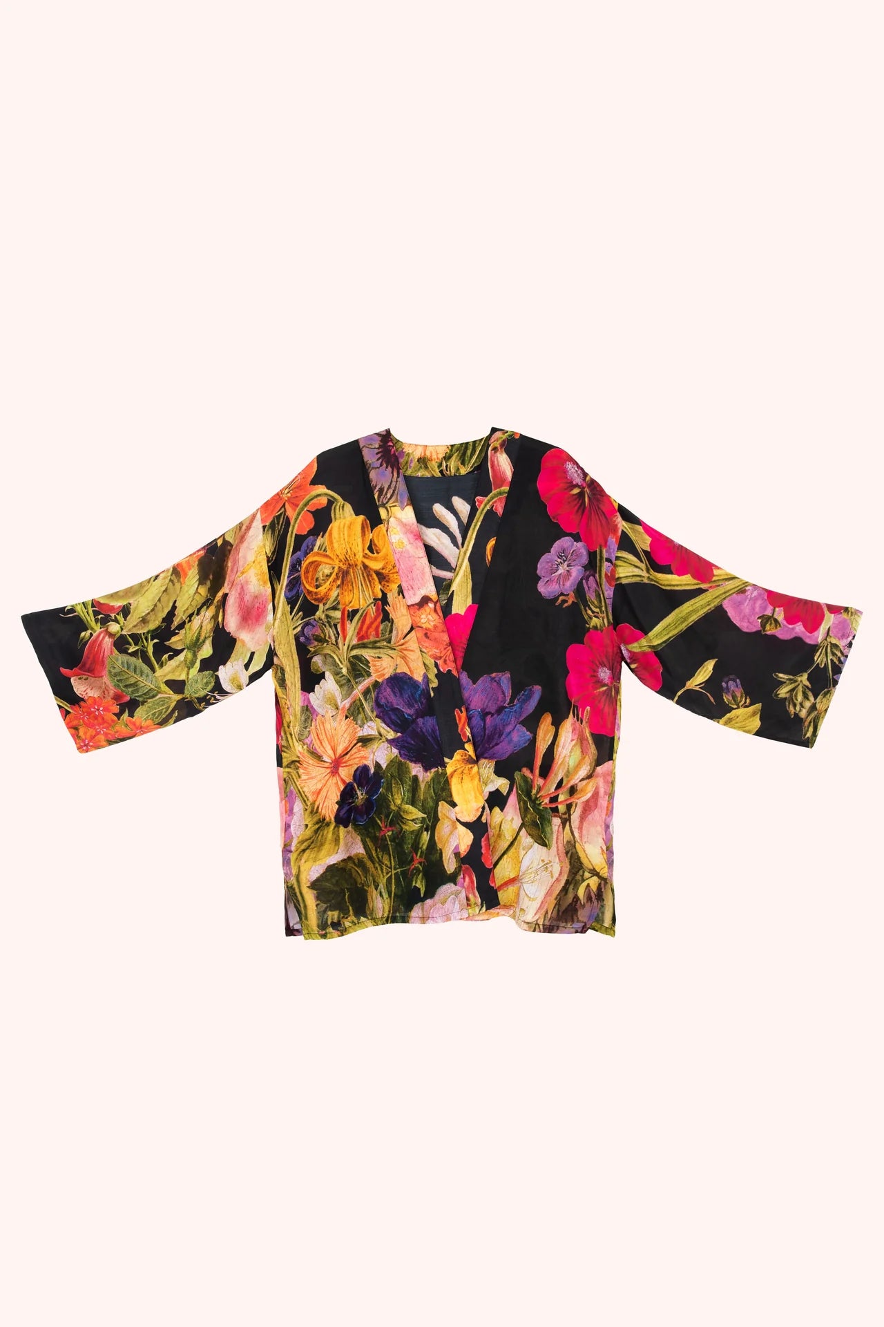 Mid Length Kimono Midnight Posy