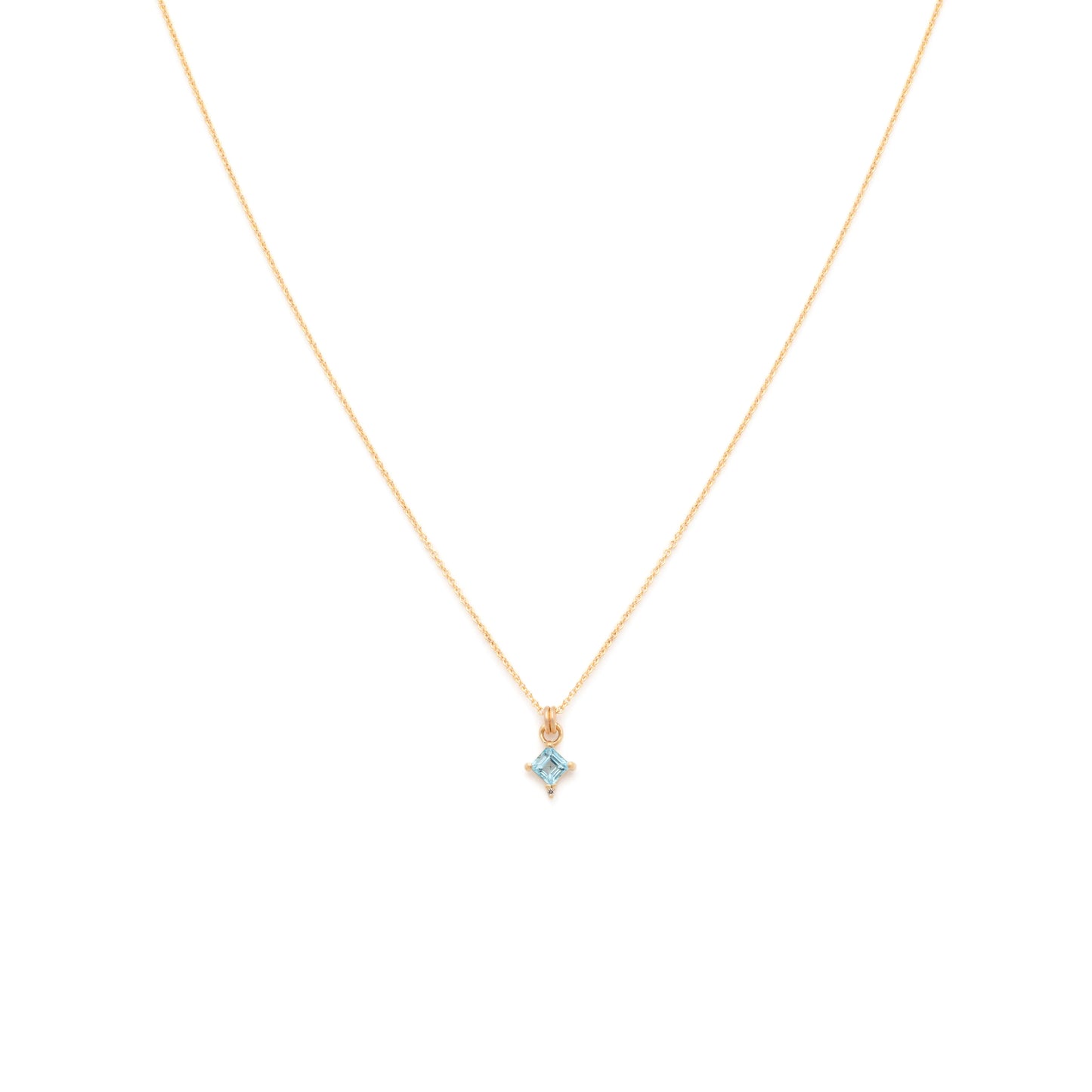 Mini Diana Necklace Swiss Blue Topaz