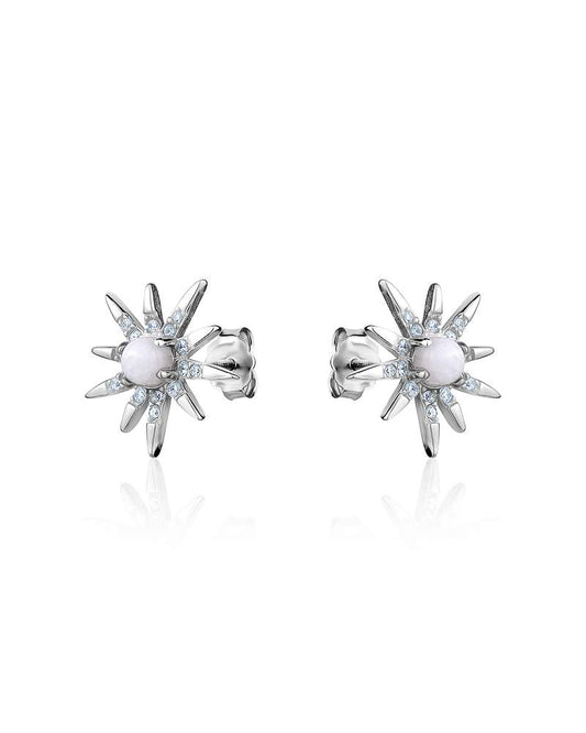 Boucles d'oreilles créoles 925 avec CZ blanc