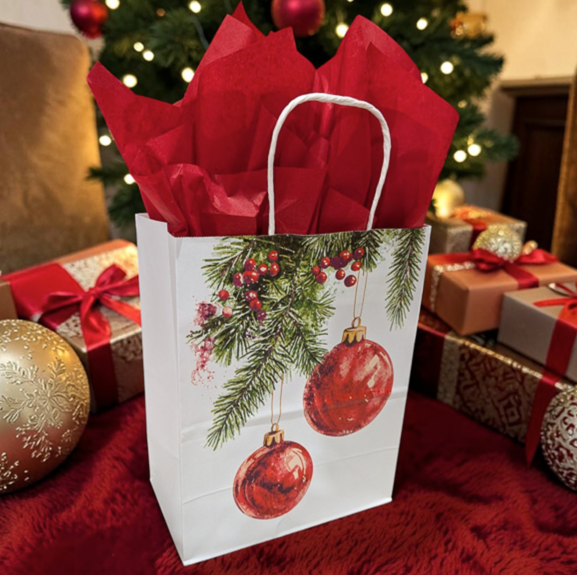 Noel Ornament Gift Bag
