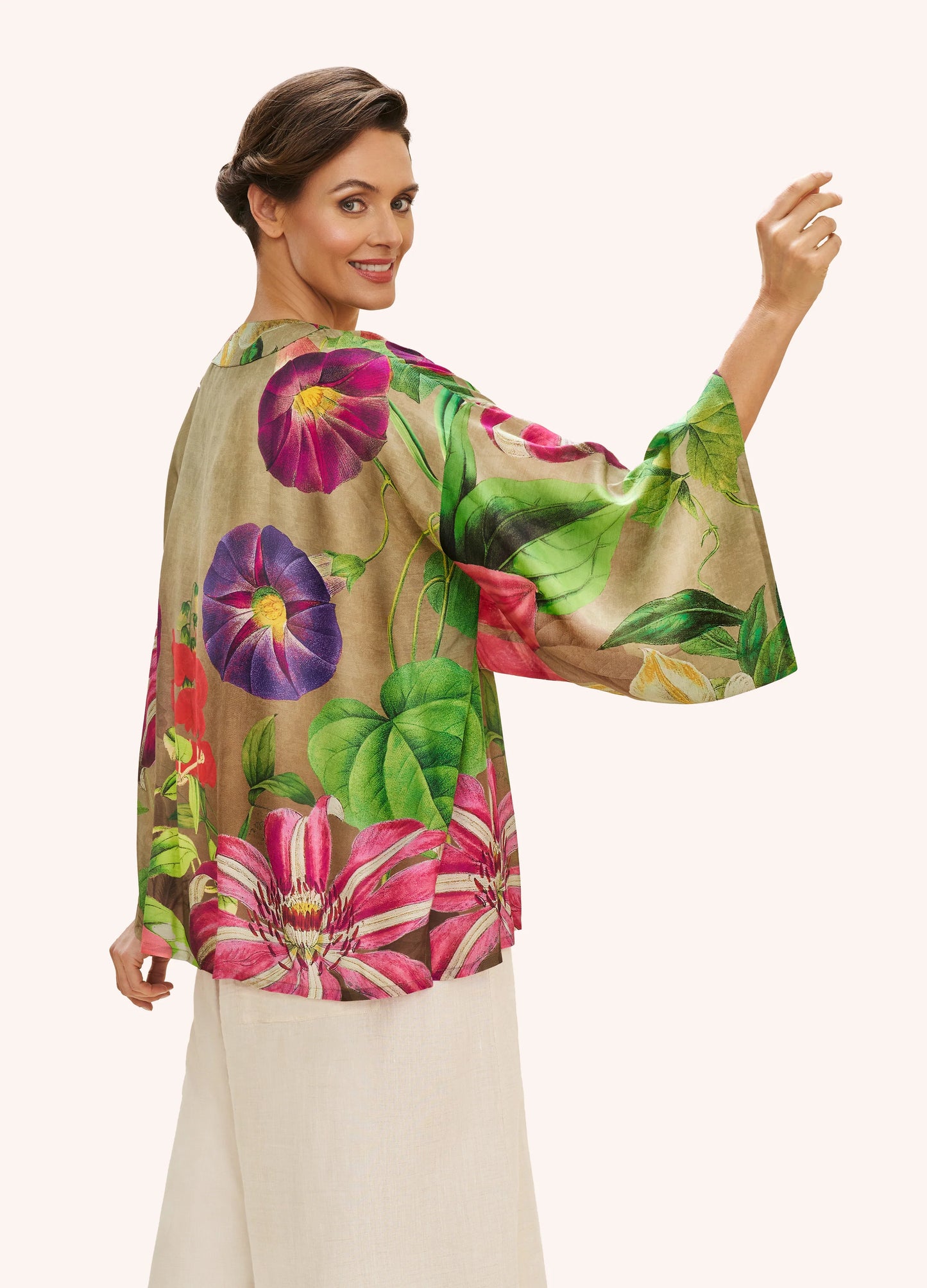 Oversized Botanical Kimono Jacket