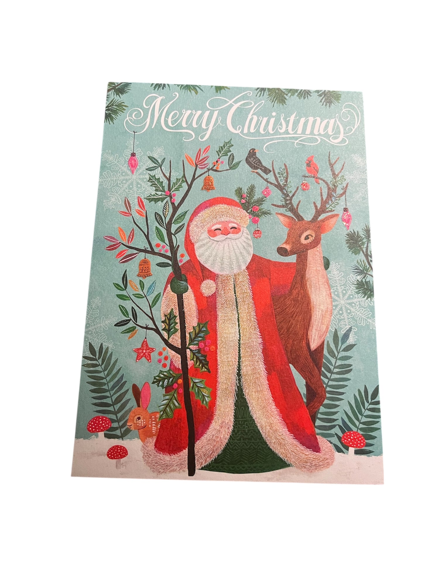 Forest Santa Holiday Card