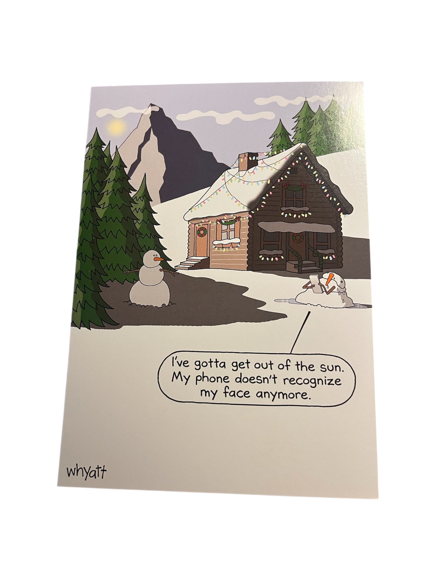 Snowman Facial Recognition Holiday Card