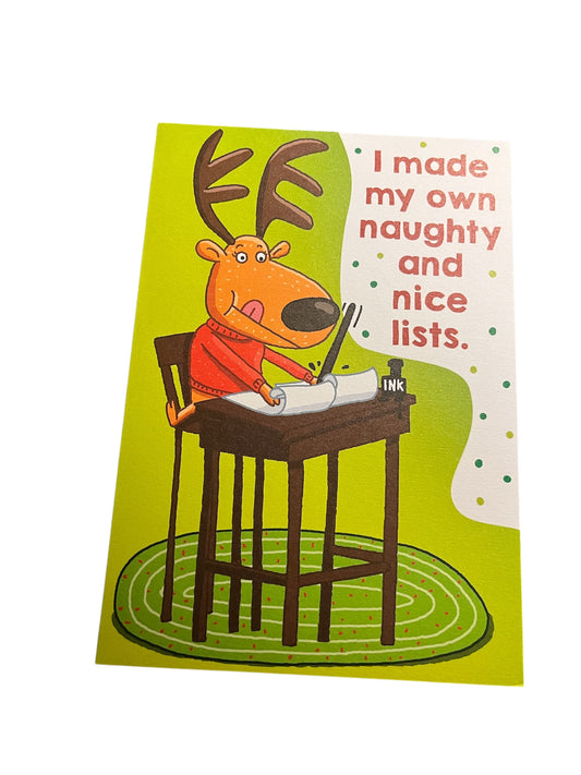Naughty Nice List Holiday Card