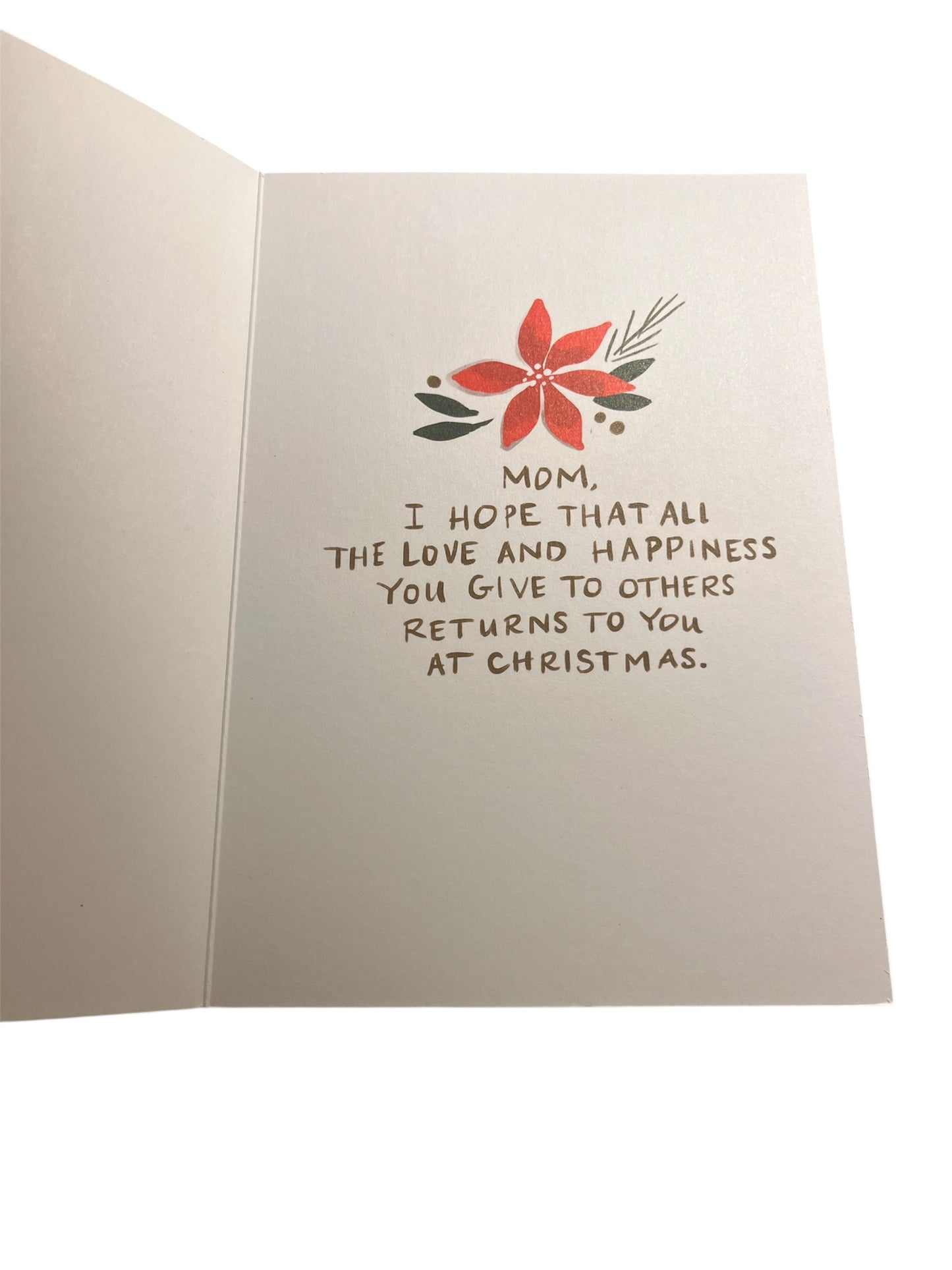 Envelope of Poinsettias Holiday Card