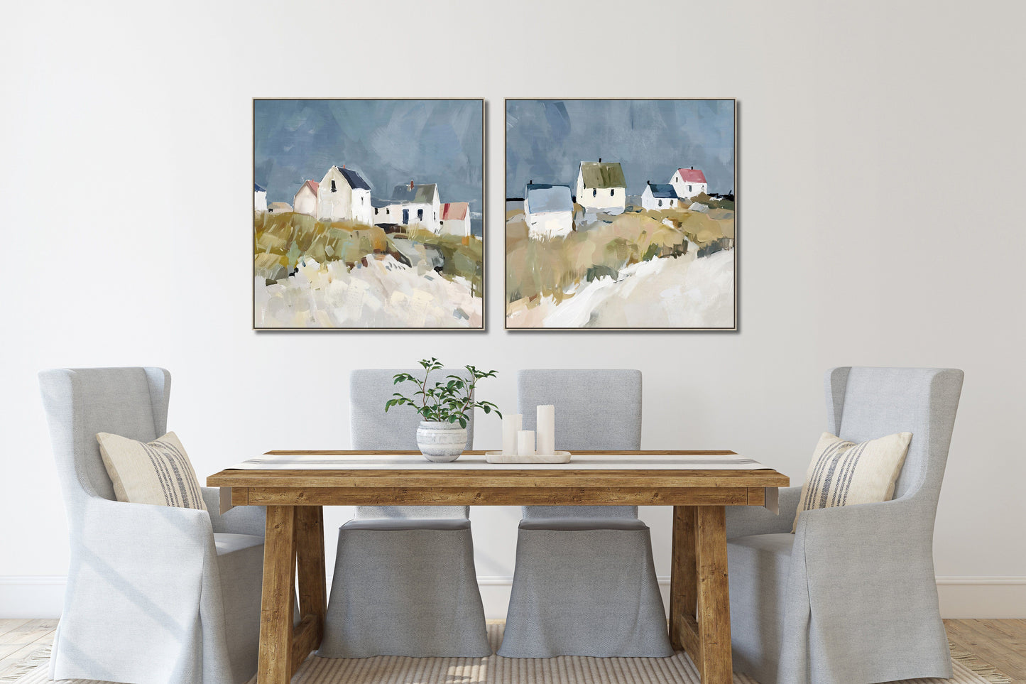 Seaside Cottages II Framed Artwork
