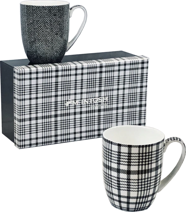 Shades of Grey Set of 2 Mugs