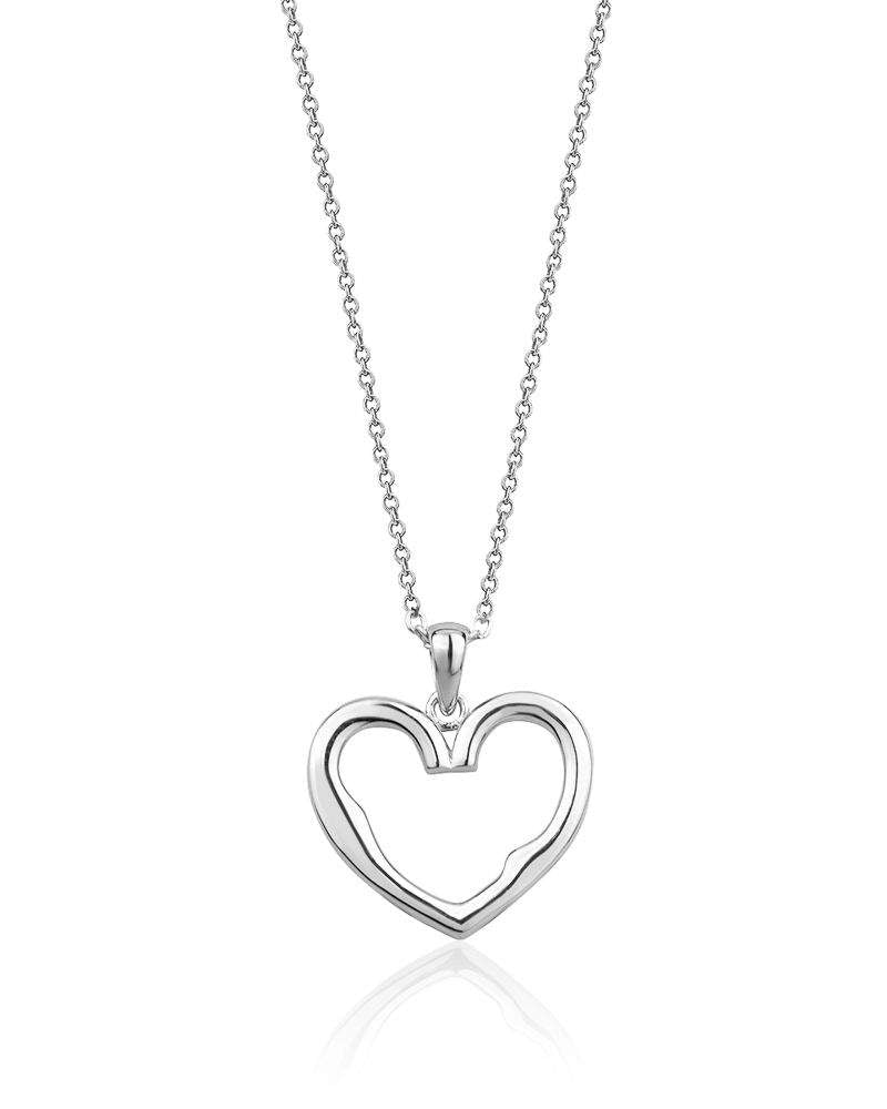 Heart Shape Sterling Silver Pendant