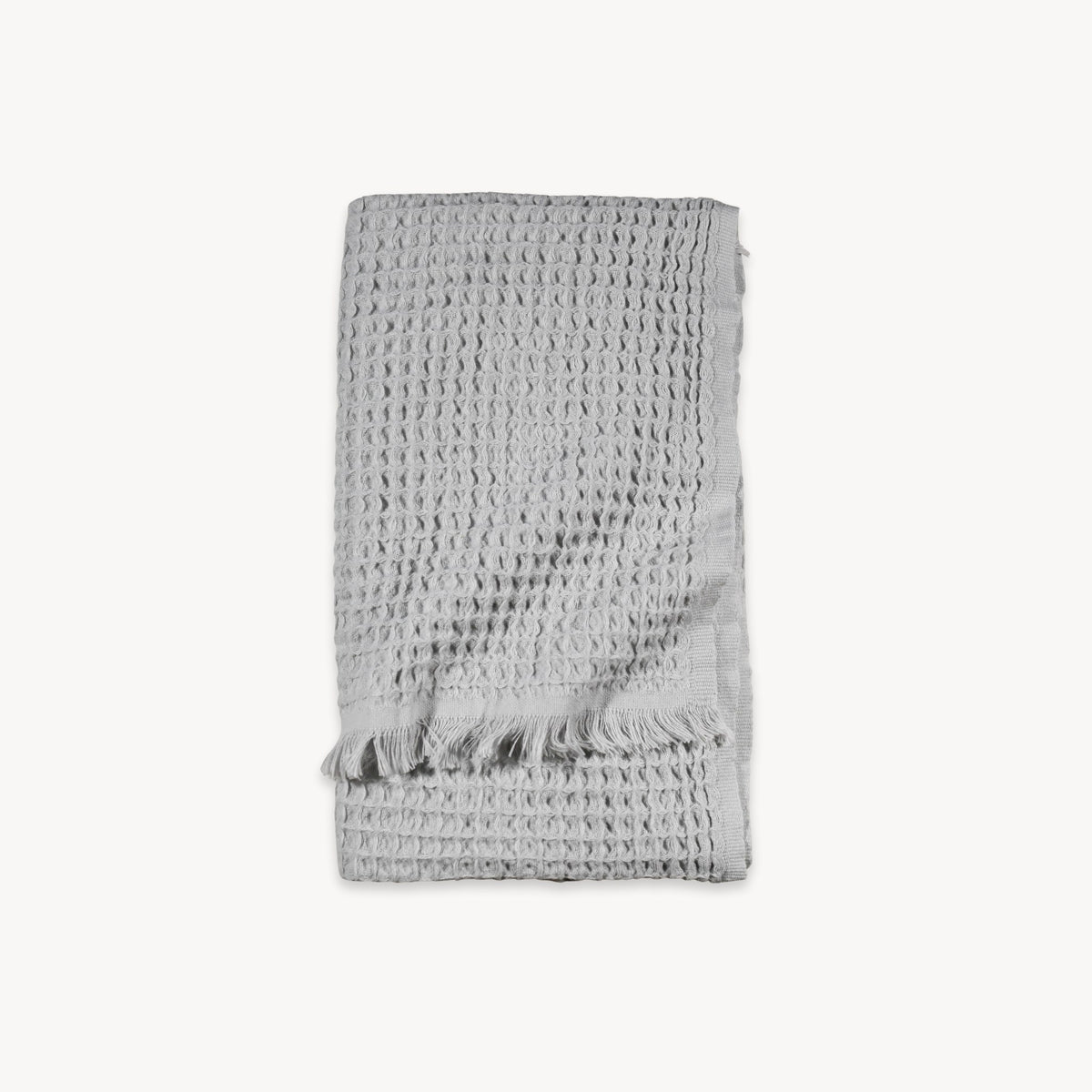 French Waffle Bath Towel - Silk Grey