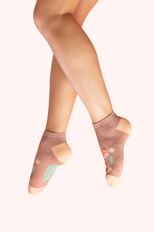 Trainer Socks Scandi Fox - Mocca