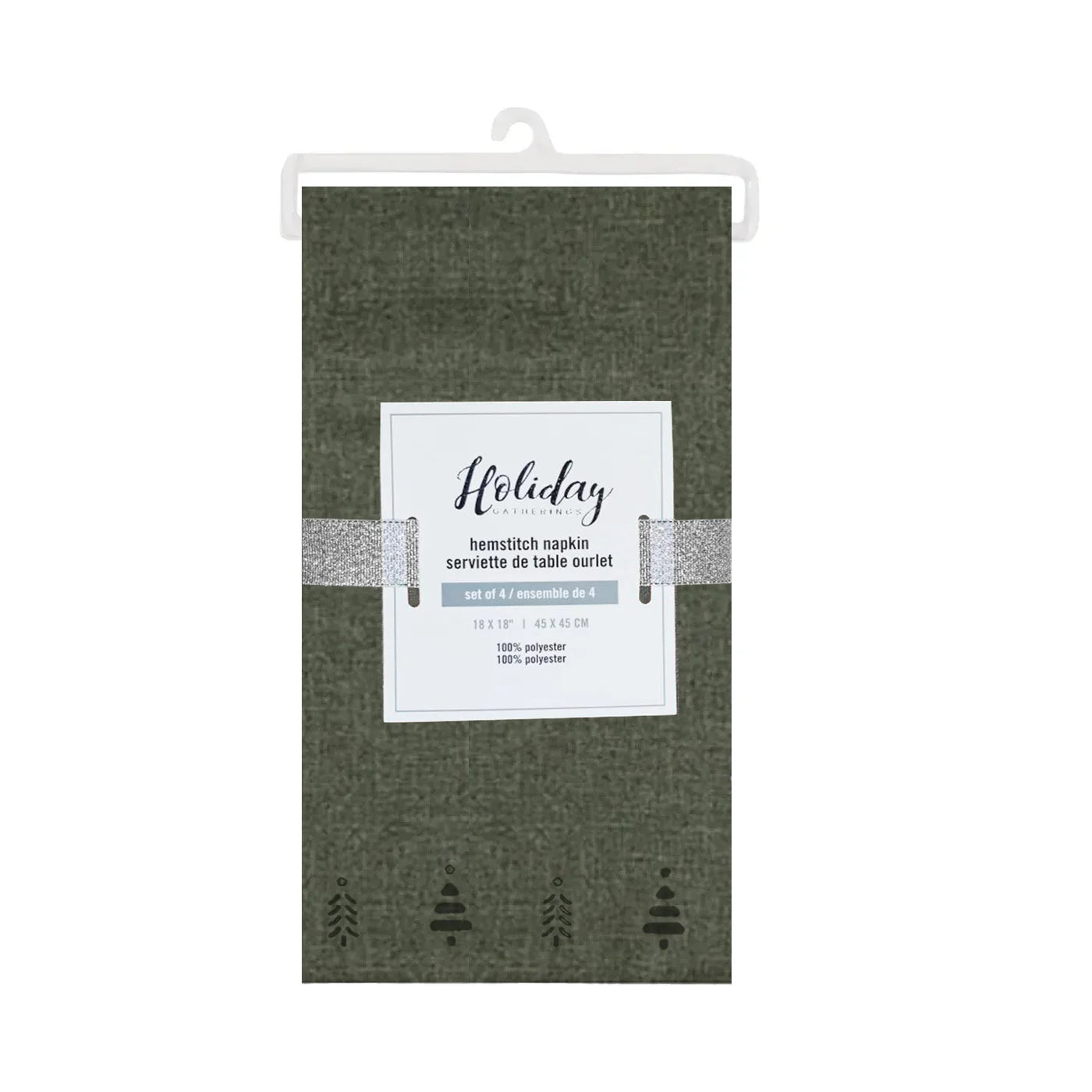 Tree Hemstitch Napkin Set of 4