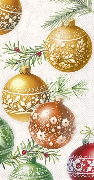 Serviette d'invité ou de buffet d'hiver et de vacances