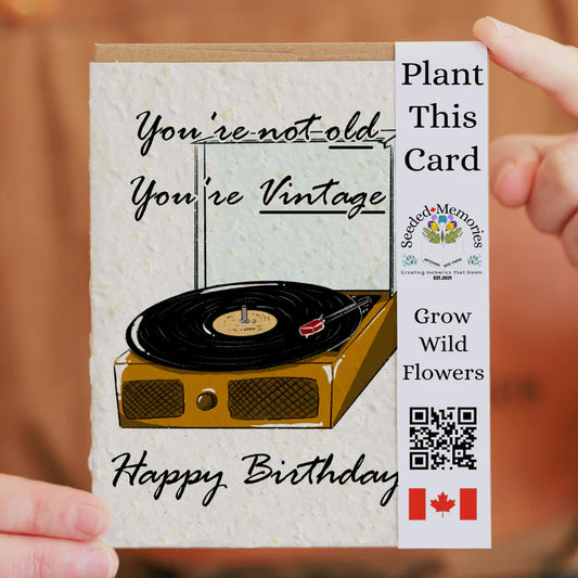 Seeded Paper Birthday Card - You are Vintage