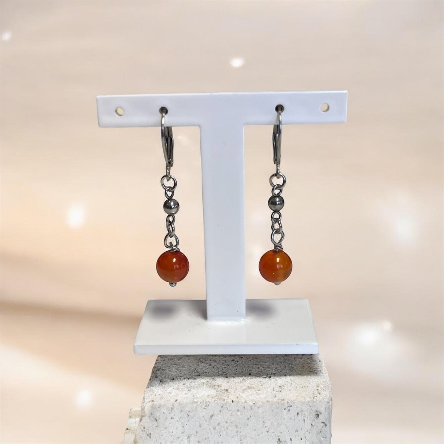 Carnelian Drop Earrings