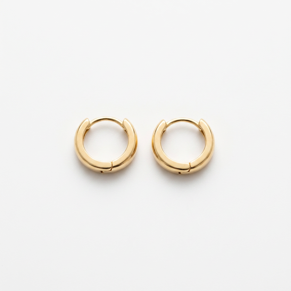 Cleaned-up small gold-filled hoops