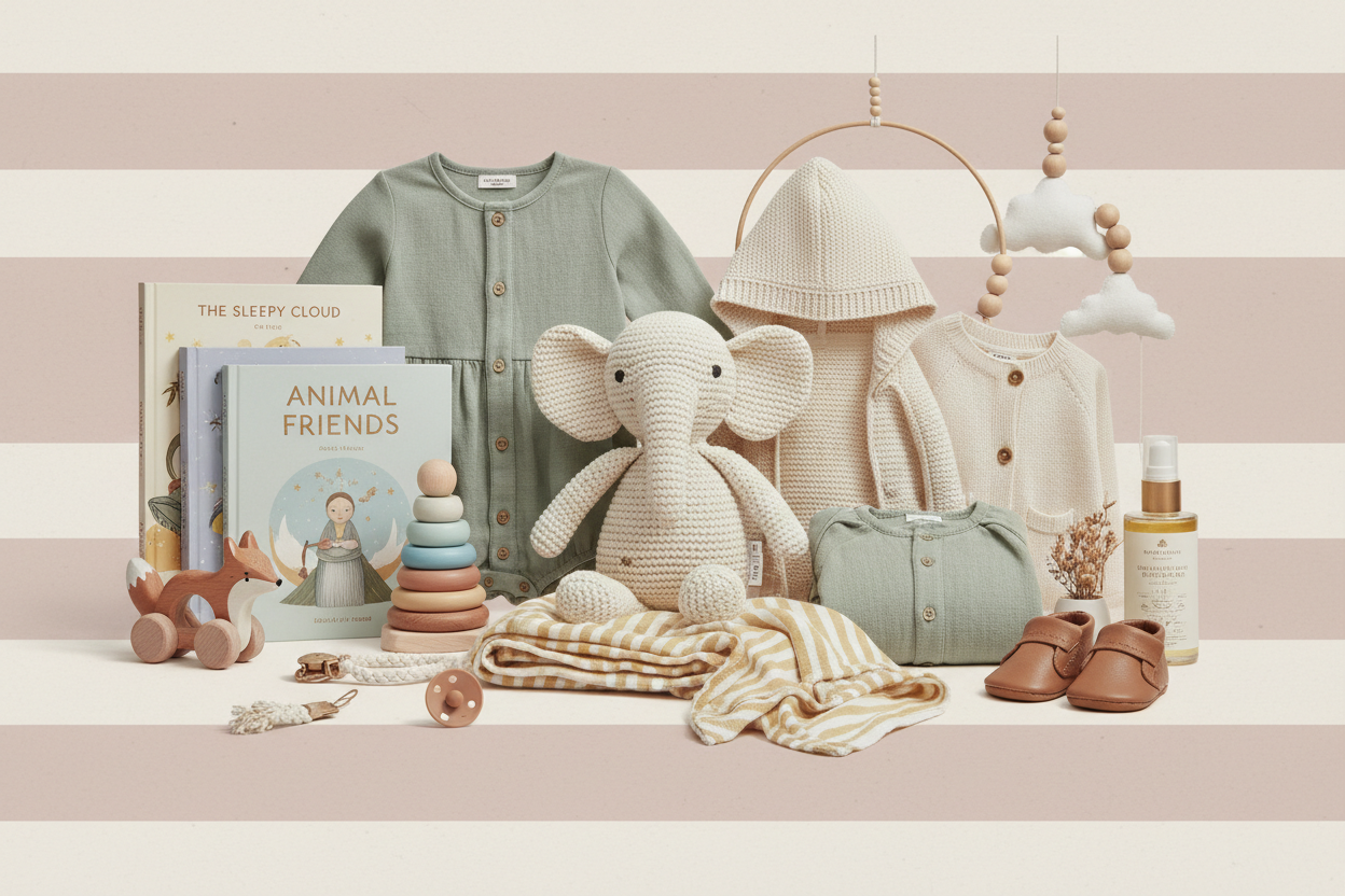 create a collage with picture from this collection https://ligonline.ca/blogs/gift-guides/gifts-for-the-little-one