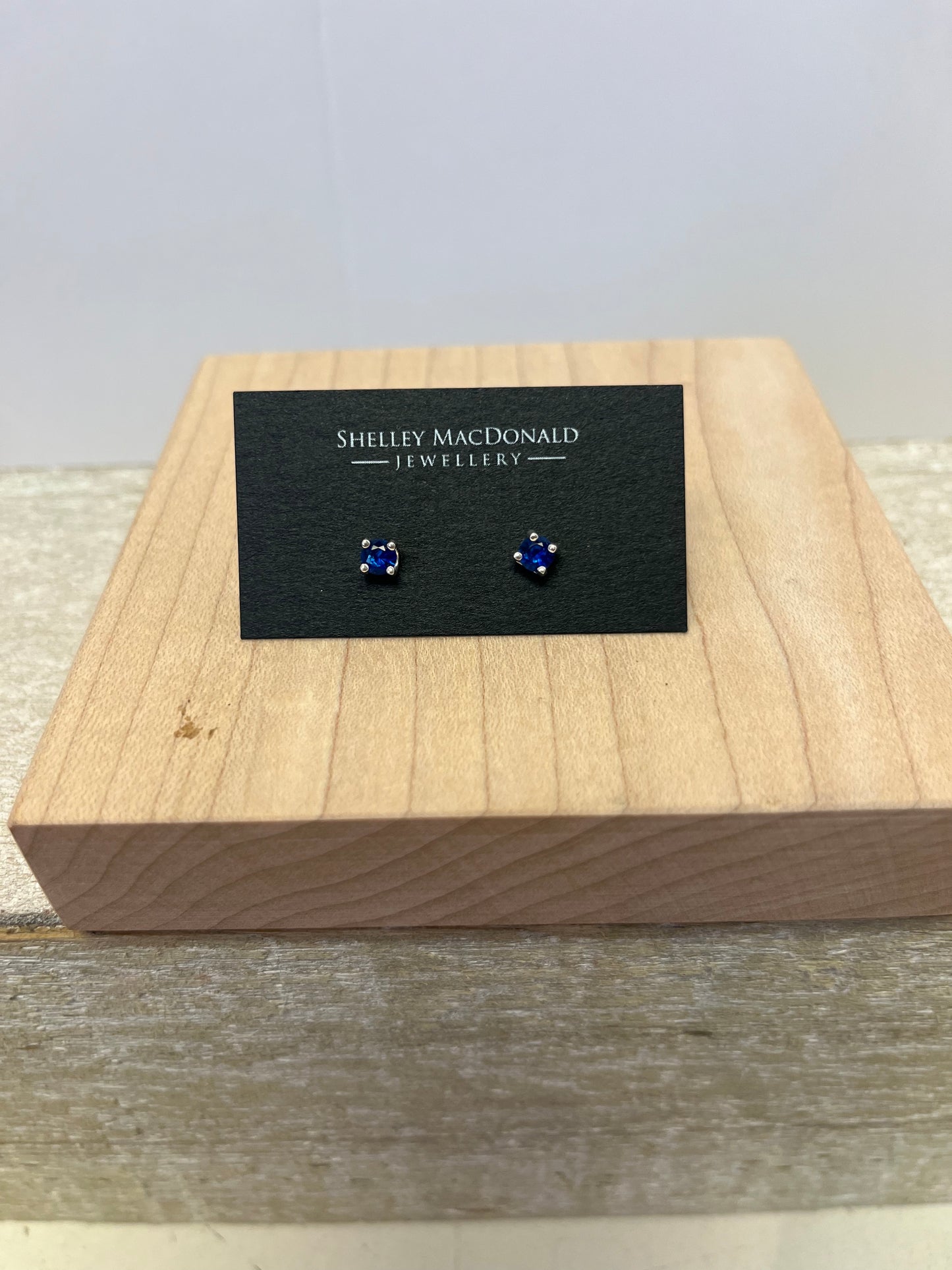 Gemstone Stud Earrings Sterling Silver - Handmade in Canada