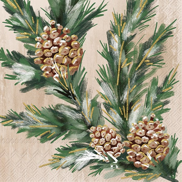 Serviettes cocktail d'hiver et de vacances