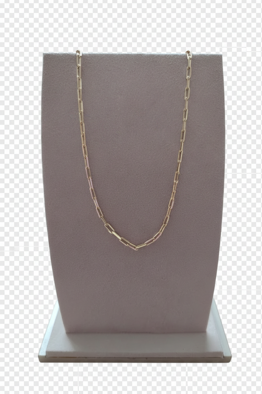 Gold Filled Paperclip Necklace - Vertical