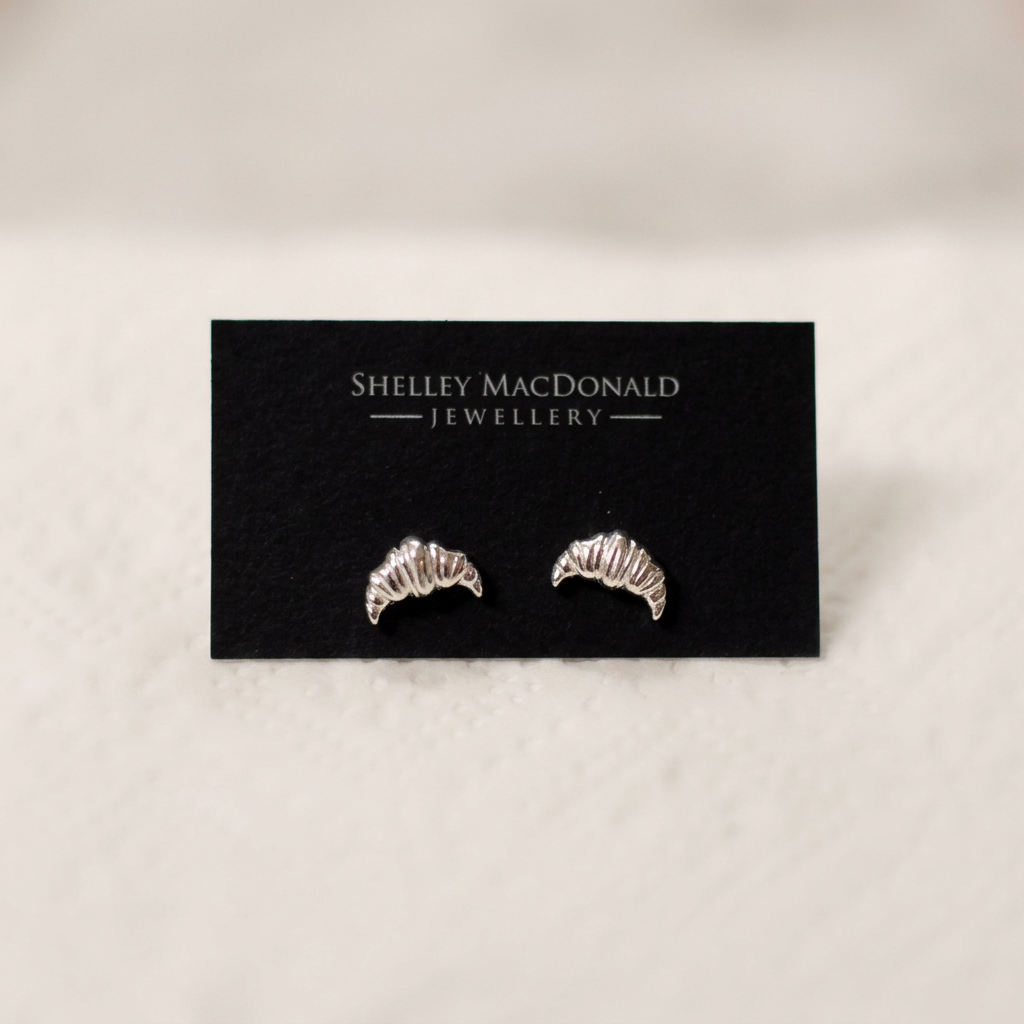 Improved Croissant Stud Earrings photo