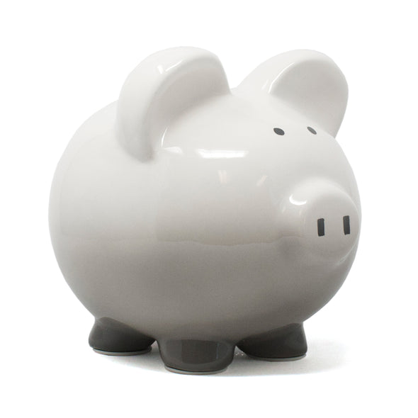 Gray Ombre Piggy Bank