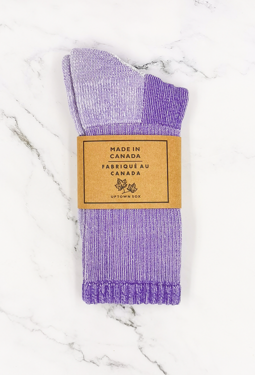 Purple Merino Wool Socks size S/M