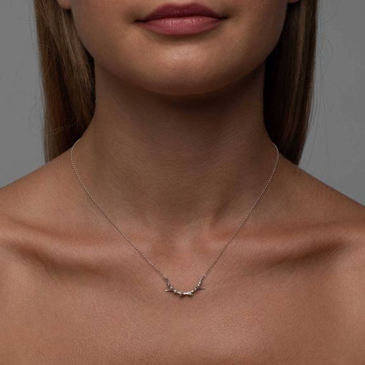 Antler Necklace Small Sterling Silver with 18" Chain - Bali