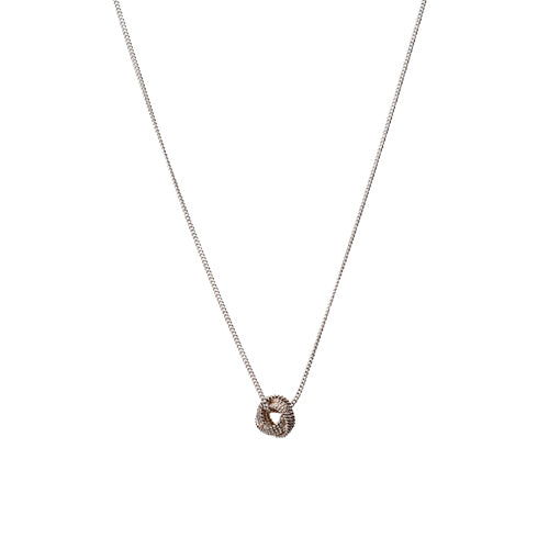 Little Knot Pendant Sterling Silver 16" - Handmade in Bali