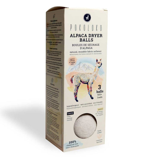 Alpaca Dryer Balls - Pack of 3 - Box - Natural