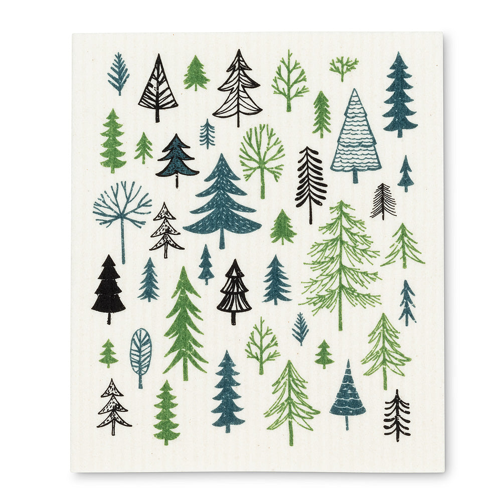 Allover Trees Dishcloths set of 2