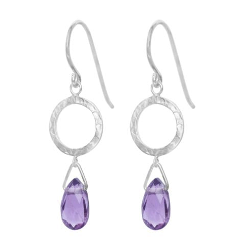 Amethyst La Palma Dangle Earring