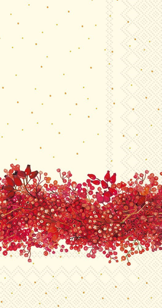 Serviette d'invité ou de buffet d'hiver et de vacances