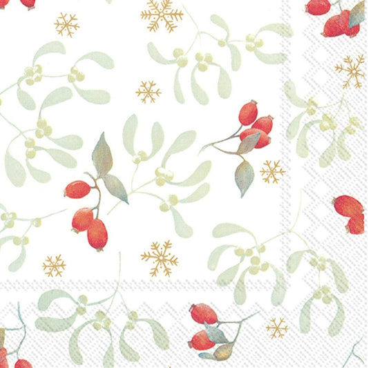 Serviettes cocktail d'hiver et de vacances