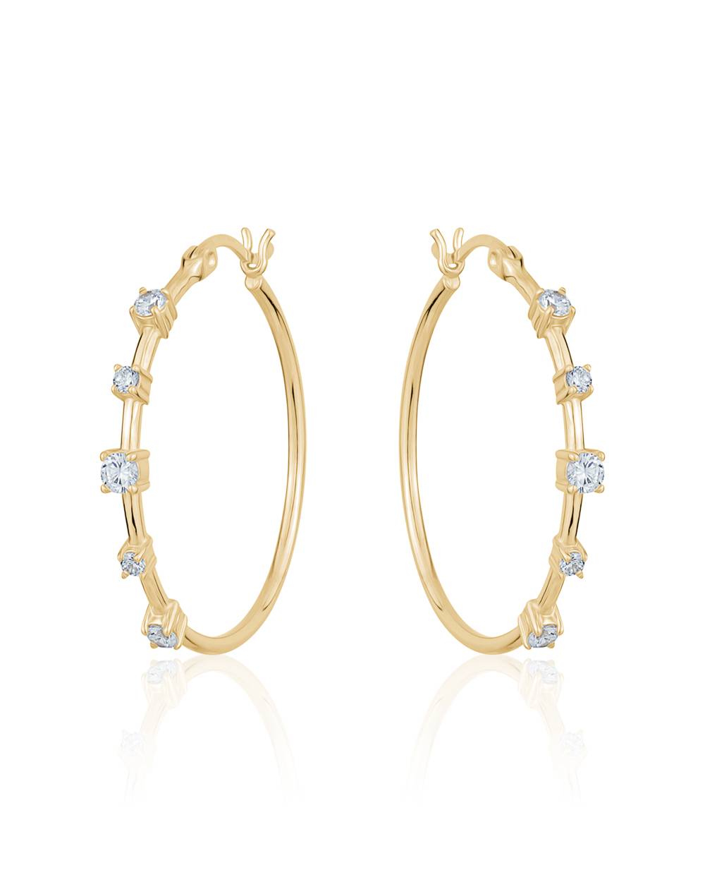 Classic hoops with cz