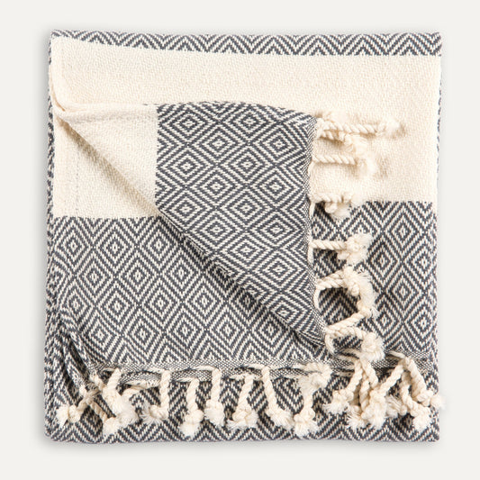 Diamond Hand Towel Slate