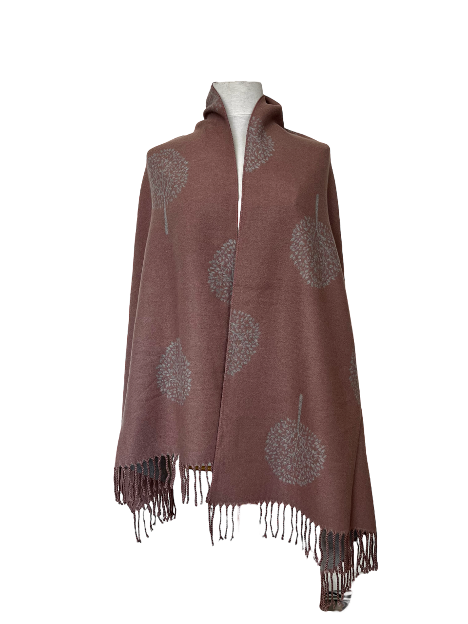 Reversible Scarf with Mulberry Design