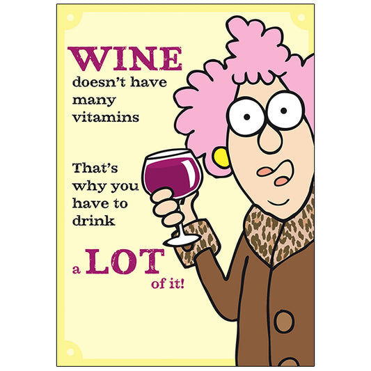 Aunty's Wine - Birthday Card