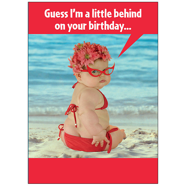Beach Baby Bummer - Birthday Card