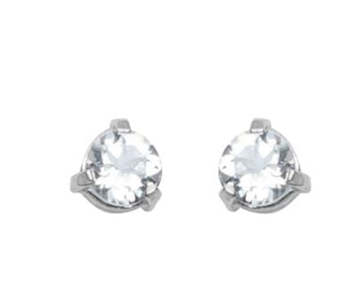 Green Aquamarine Comino Stud Earrings