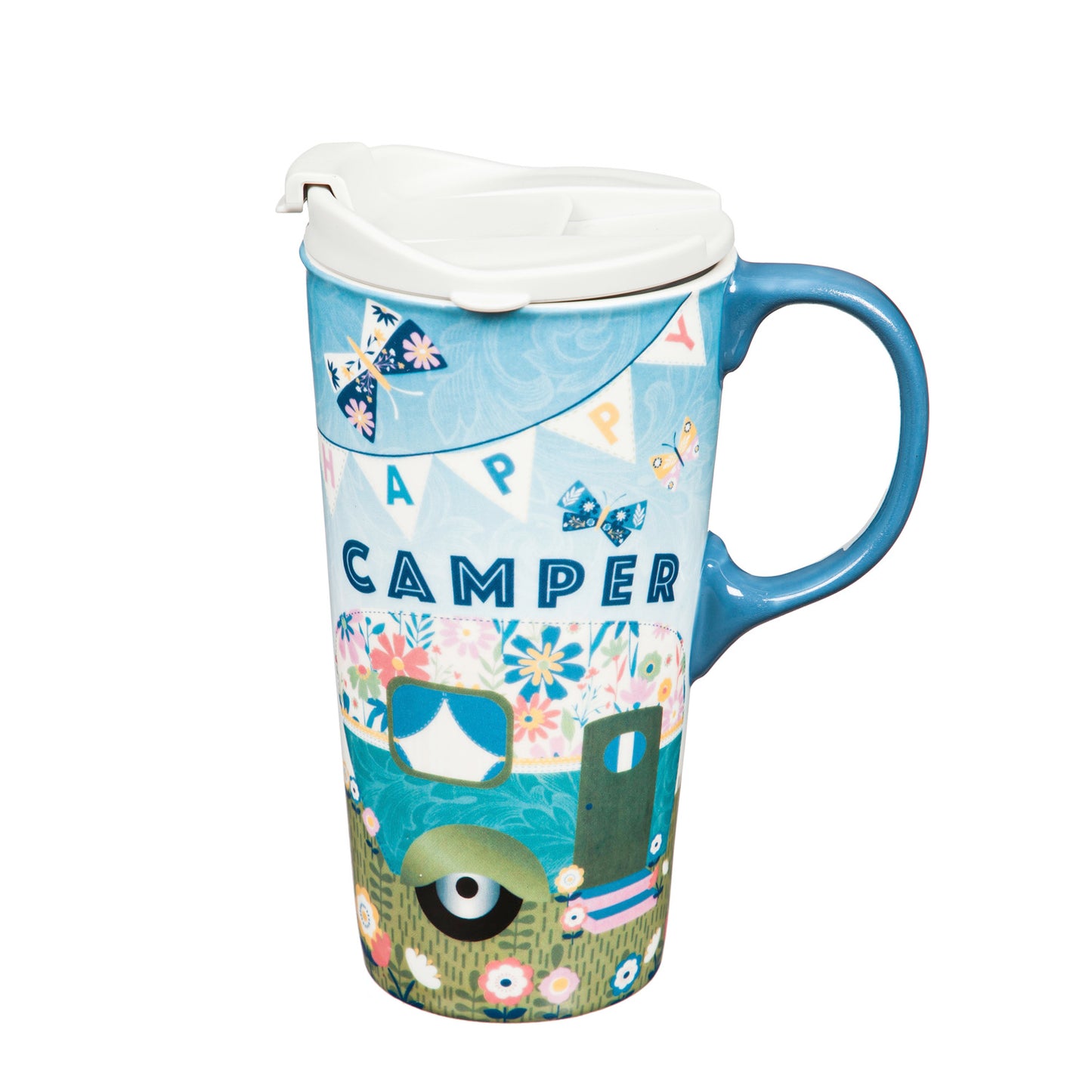 Tasse de voyage en céramique Happy Camper 