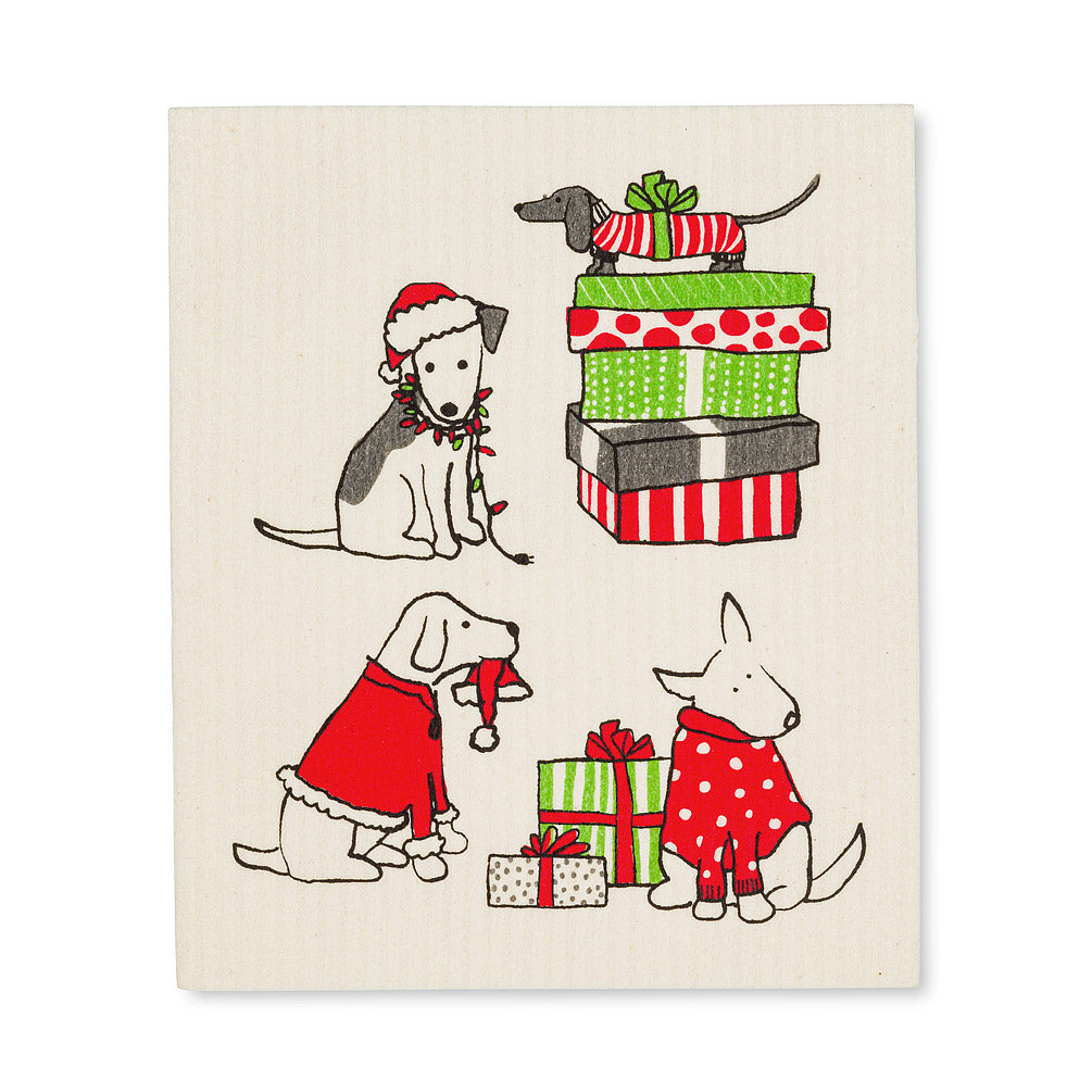 Holiday Dogs Dishcloths Set of 2