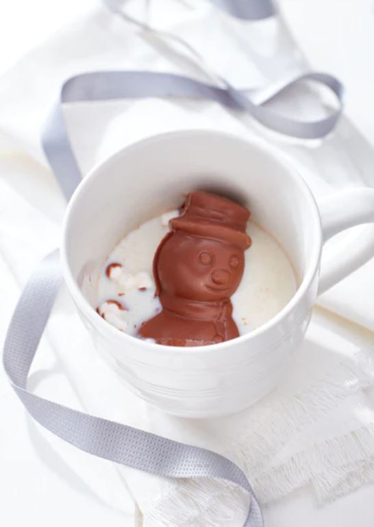 Melting Hot Chocolate Snowman with Mini Marshmallows