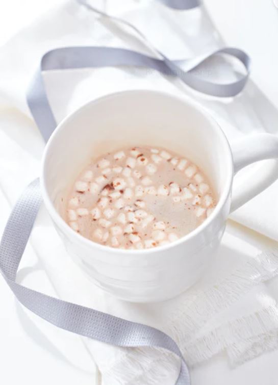 Melting Hot Chocolate Snowman with Mini Marshmallows