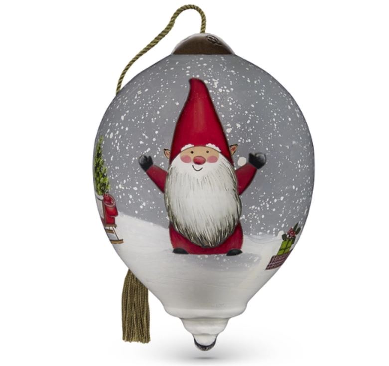 Gnome for the Holidays Hand Painted Ornament