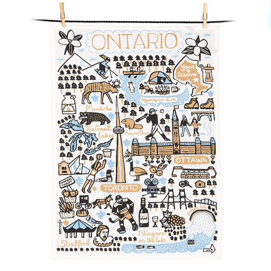 Ontario Landmarks Tea Towel
