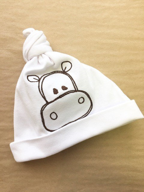Hippo hat in white