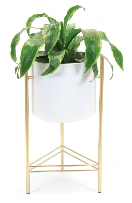 Jardinière en ciment bicolore