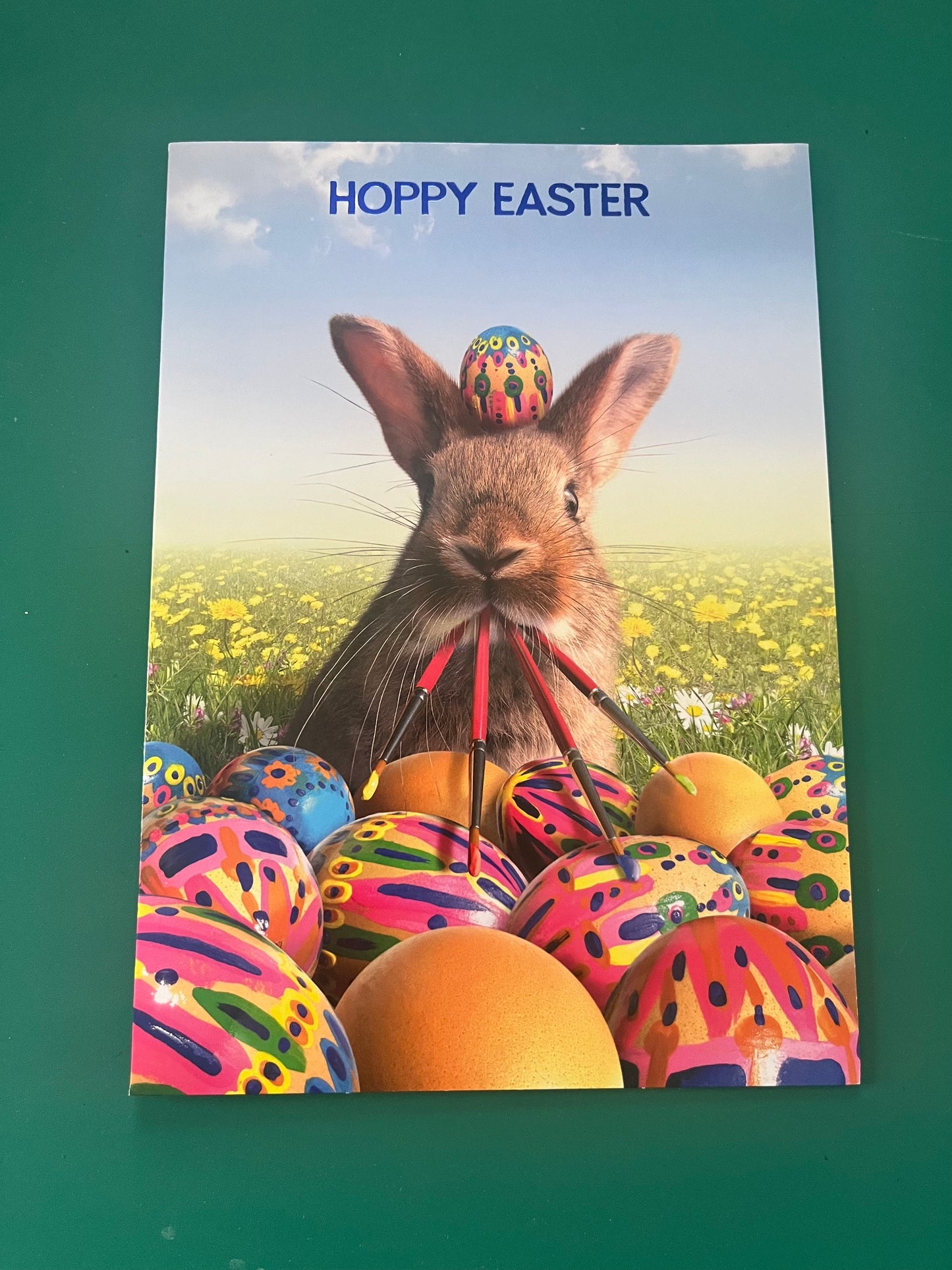 Egg Artist Bunny Easter Card