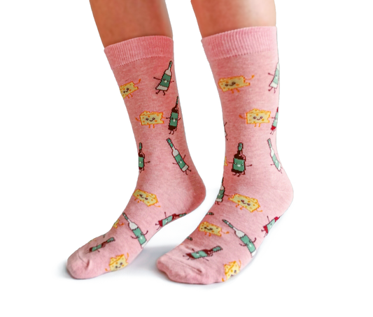 Chaussettes au fromage et aux coeurs de vin