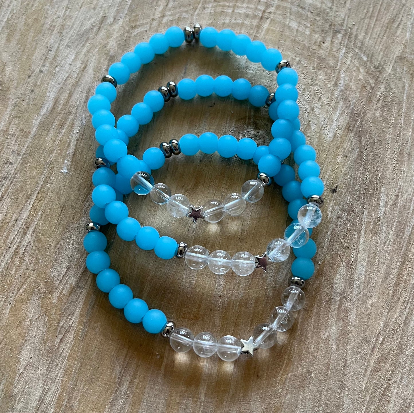 Bracelet en perles de verre de mer